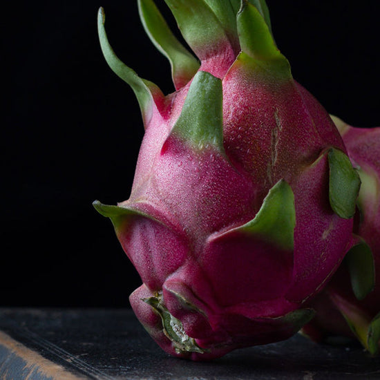 Close up photo of a dragon fruit