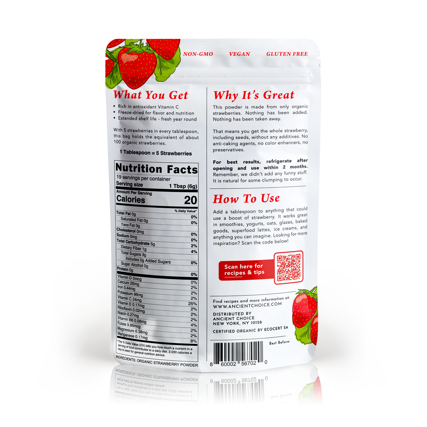 Organic Strawberry Powder